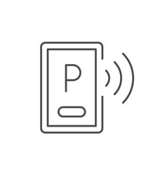 Parking Application Line Outline Icon