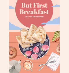 Poster Template With Specialty Breakfast