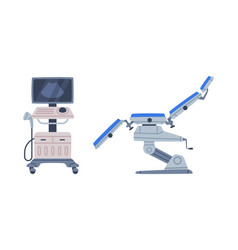 Ultrasound Imaging Machine And Chair As Medical