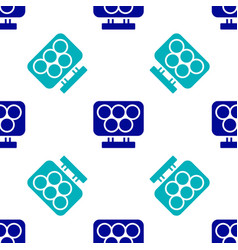 Blue Olympic Rings Icon Isolated Seamless Pattern