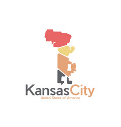 Kansas City Map Geometric Simple Logo