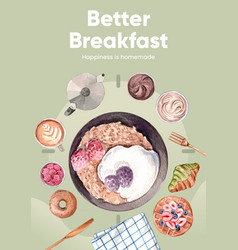 Poster Template With Specialty Breakfast