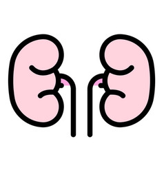 Renal Kidney Icon Color Outline