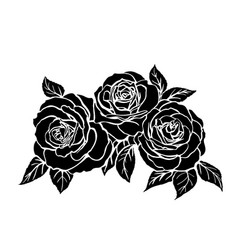 Rose Stencil On White Background