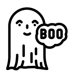 Boo Ghost Line Icon