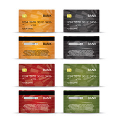 Credit Or Debet Cards Design Set