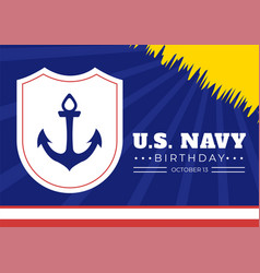 Us Navy Birthday On October 13th Hand Drawn