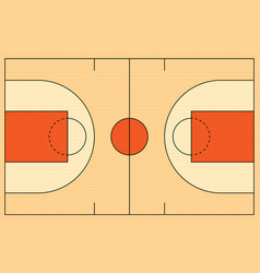 Basketball Court Top View Layout