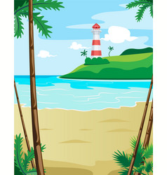 Light House Landscape Of The Tropical Coast Sea