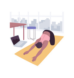 Yoga Break Isolated Cartoon