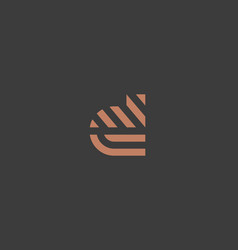 Letter r line logo design creative Royalty Free Vector Image