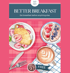 Poster Template With Specialty Breakfast