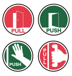 Push And Pull To Open Door Plates Background