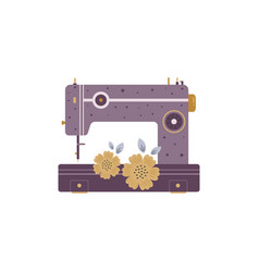 Sewing Machine And Flowers