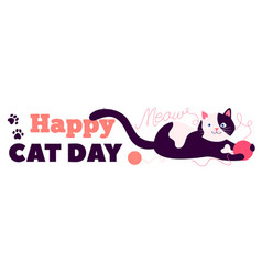 Happy Cat Day Banner