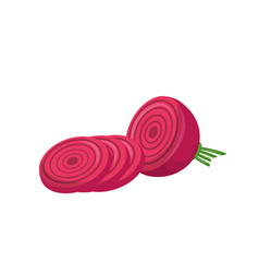 Sliced Beetroot Cartoon