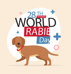 World Rabies Day Hand Drawn Flat