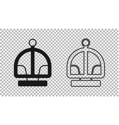 Black Attraction Carousel Icon Isolated