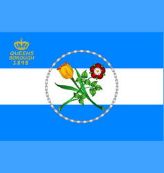 Flag Of Queens In New York Usa