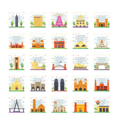 Landmarks Flat Icons Pack