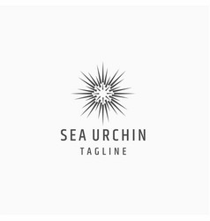 Sea Urchin Logo Icon Flat Design Template