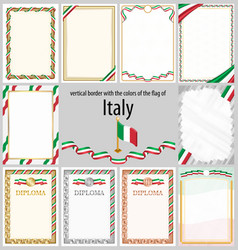 Vertical Frame And Border With Italy Flag