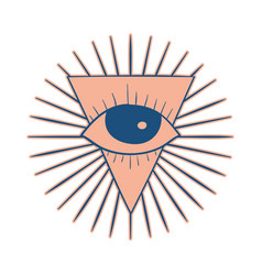 Isolated Triangle With Eye Esoterism Sketch Icon