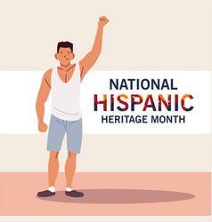 National Hispanic Heritage Month With Latin Man