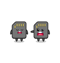 Argue Between Two Cute Sd Card Characters