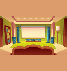 Cartoon Home Theater With Projector Screen