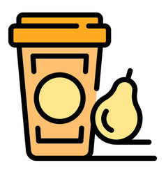 Fruit Juice Icon Flat