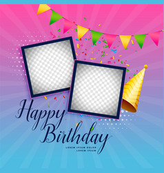 Happy Birthday Celebration Background With Photo