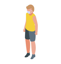 Kid Travel Icon Isometric Mask Vacation