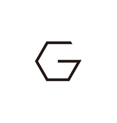 Letter G Hexagon Line Geometric Symbol Simple Logo