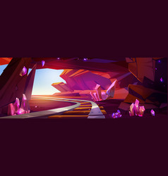 Pink Crystal Mine Cave Entrance Game Background