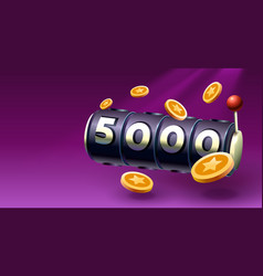 Slots Free Spins 5000 Promo Flyer Poster Banner