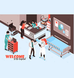 Welcome Hospital Isometric Background