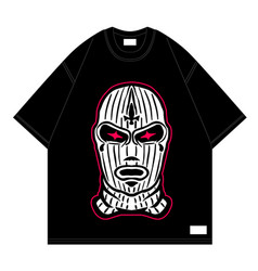 White Masked Man Streetwear Design Tshirt