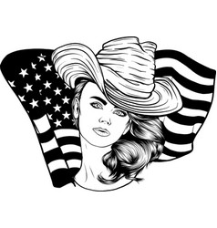 Black And White Cowgirl Design