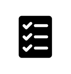 Checklist Of Completed Tasks Black Glyph Ui Icon