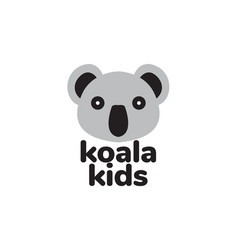 Face Cute Koala Kids Shock Logo Design Graphic