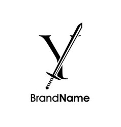 Luxury Initial Y Sword Logo