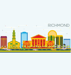 Richmond Skyline With Color Buildings And Blue Sky