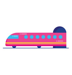 Side View Of A Colored Train Icon