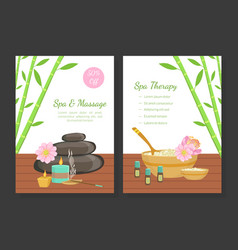 Spa And Massage Therapy Card Templates Set