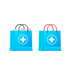 Medical Shop Bag In Flat Style Online Shopping