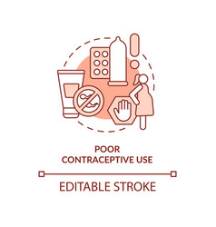 Poor Contraceptive Use Terracotta Concept Icon