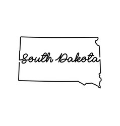 South Dakota Us State Outline Map