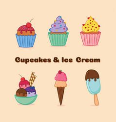 Cupcakes And Ice-cream