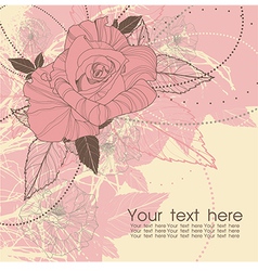 Pink textile tulips texture frame corner pattern Vector Image